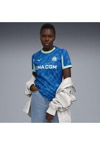 Puma - Damska trzecia koszulka Olympique Marsylia 25/26 PUMA Vivid Blue Bleu Azur. Kolor: niebieski. Sport: piłka nożna