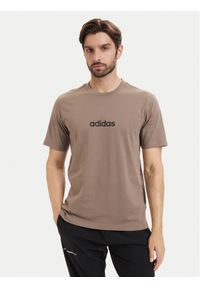 Adidas - adidas T-Shirt Essentials Linear KF2390 Beżowy Regular Fit. Kolor: beżowy. Materiał: bawełna #1