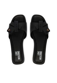 Love Moschino - LOVE MOSCHINO Klapki JA28142G0OIE0000 Czarny. Kolor: czarny. Materiał: skóra #2