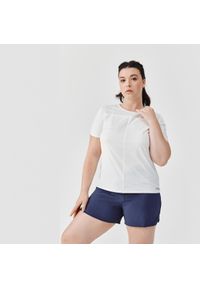 KALENJI - Koszulka do biegania damska Kalenji Dry+ Breath. Kolor: biały. Materiał: poliester, elastan, materiał. Sport: bieganie #1
