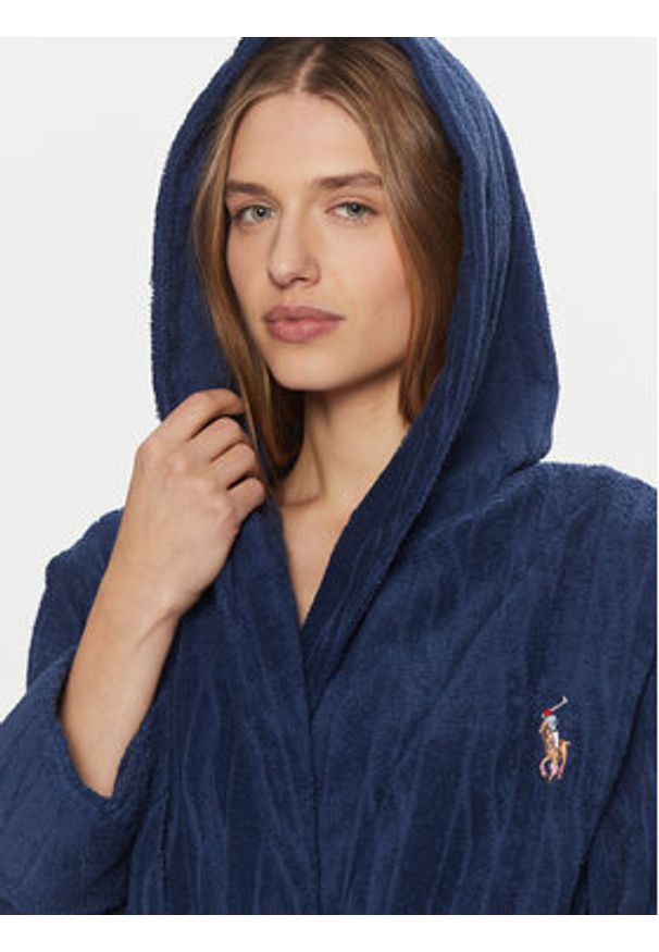 Polo Ralph Lauren Szlafrok 4P0048 Granatowy. Typ kołnierza: polo. Kolor: niebieski. Materiał: bawełna