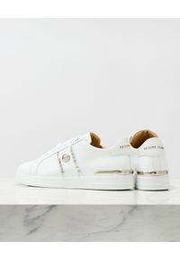 Philipp Plein - PHILIPP PLEIN - Białe sneakersy z ćwiekami. Nosek buta: okrągły. Zapięcie: sznurówki. Kolor: biały. Materiał: guma. Szerokość cholewki: normalna #2