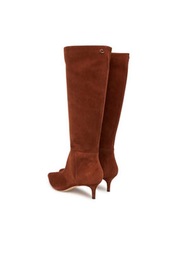 Lauren Ralph Lauren - LAUREN RALPH LAUREN Kozaki 802967811003 Brązowy. Kolor: brązowy. Materiał: zamsz, skóra