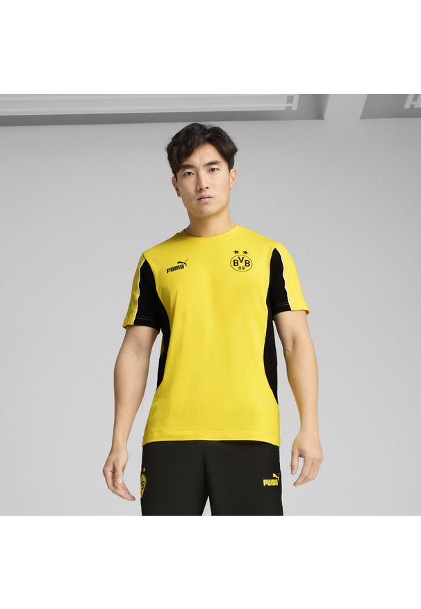 Puma - Męska koszulka Borussia Dortmund ftblARCHIVE PUMA Faster Yellow Black. Kolor: czarny, wielokolorowy, żółty. Wzór: aplikacja. Sport: piłka nożna
