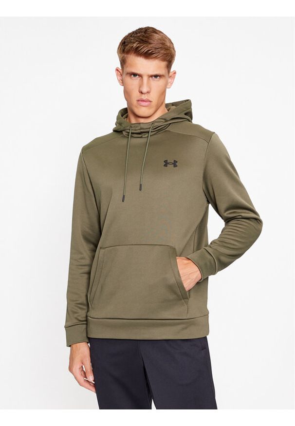 Under Armour Bluza Ua Armour Fleece Hoodie 1373353 Khaki Loose Fit. Kolor: brązowy. Materiał: syntetyk