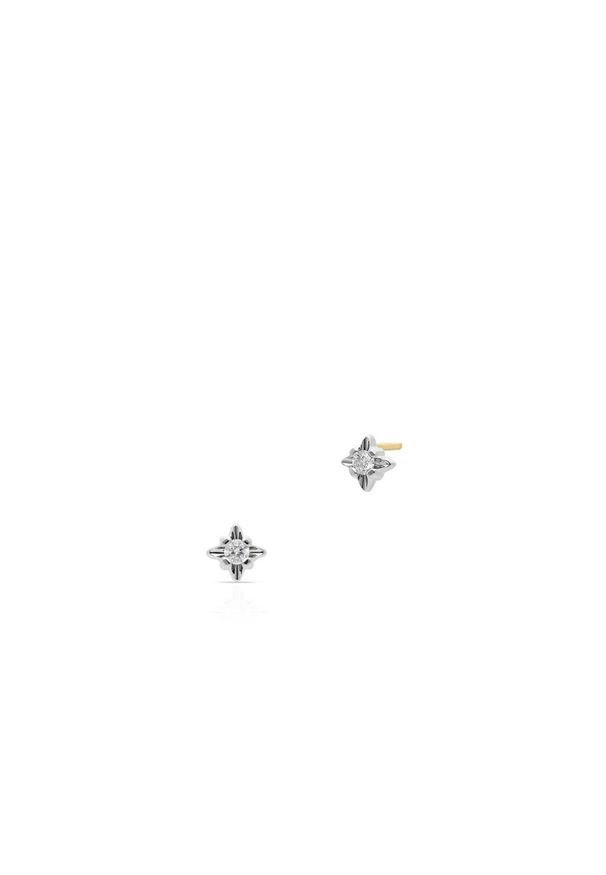 W.KRUK Kolczyki Złote - złoto 585, Brylant 0,16ct - XWK/KB+370BK. Materiał: złote. Kolor: złoty. Kamień szlachetny: brylant
