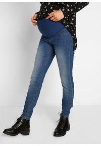 bonprix - Jegginsy ciążowe z bawełną (2 pary), Skinny. Kolekcja: moda ciążowa. Kolor: niebieski #1
