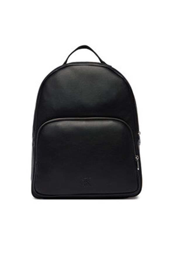 Calvin Klein Plecak Webbing Strap Round Backpack LV04D3282G Czarny. Kolor: czarny. Materiał: skóra