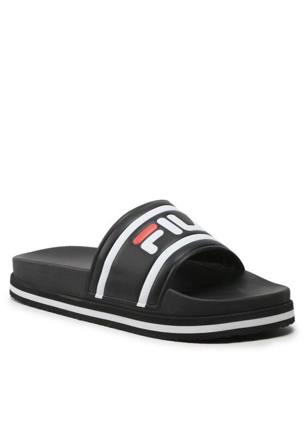 Fila Klapki Morro Bay Zeppa Wmn FFW0048 Czarny. Kolor: czarny. Materiał: skóra