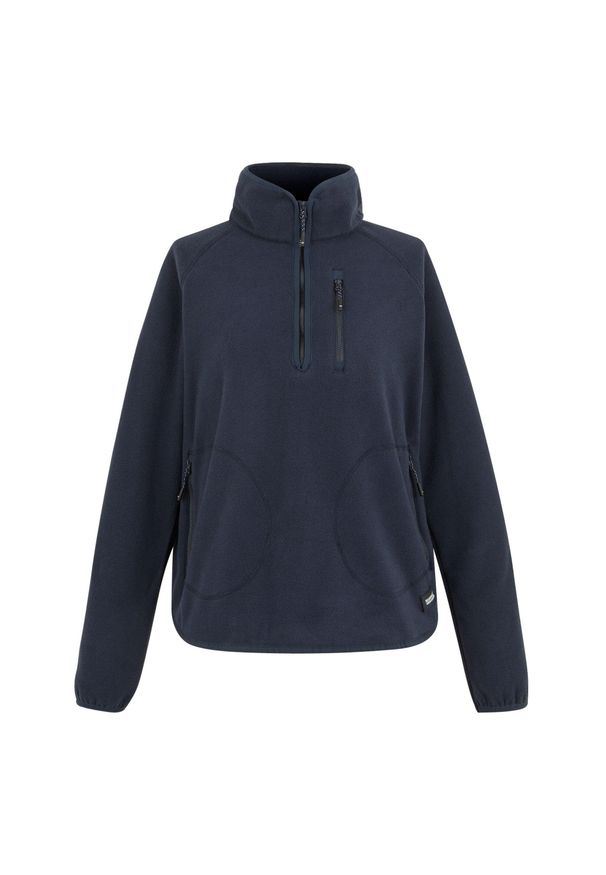 Regatta - Polarowy Top Damski Krótki Suwak Frankie. Kolor: niebieski. Materiał: polar. Długość: krótkie. Sezon: zima. Sport: turystyka piesza