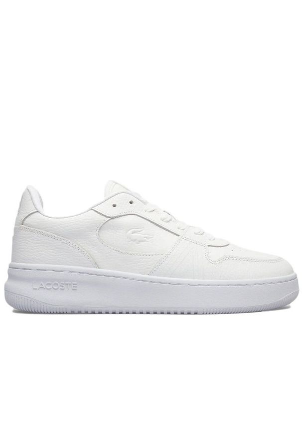 Buty Lacoste L001 Set 748SMA0097-21G - białe. Okazja: na co dzień. Zapięcie: sznurówki. Kolor: biały. Materiał: skóra, guma. Wzór: aplikacja