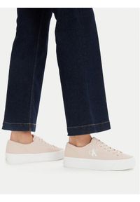 Calvin Klein Jeans Sneakersy Vulc Flatform Low Canvas Mg YW0YW01763 Różowy. Kolor: różowy. Materiał: materiał #1