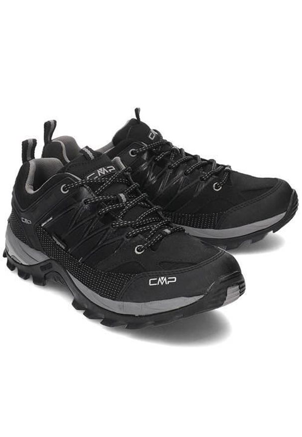 Buty trekkingowe męskie CMP Rigel Low Wp. Zapięcie: sznurówki. Kolor: czarny, szary, wielokolorowy. Materiał: tkanina, skóra, guma. Szerokość cholewki: normalna