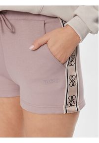 Guess Szorty sportowe Britney V3GD13 KB3P2 Beżowy Loose Fit. Kolor: beżowy. Materiał: bawełna #4