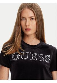 Guess Bluzka V3BI01 K0232 Czarny Regular Fit. Kolor: czarny. Materiał: syntetyk