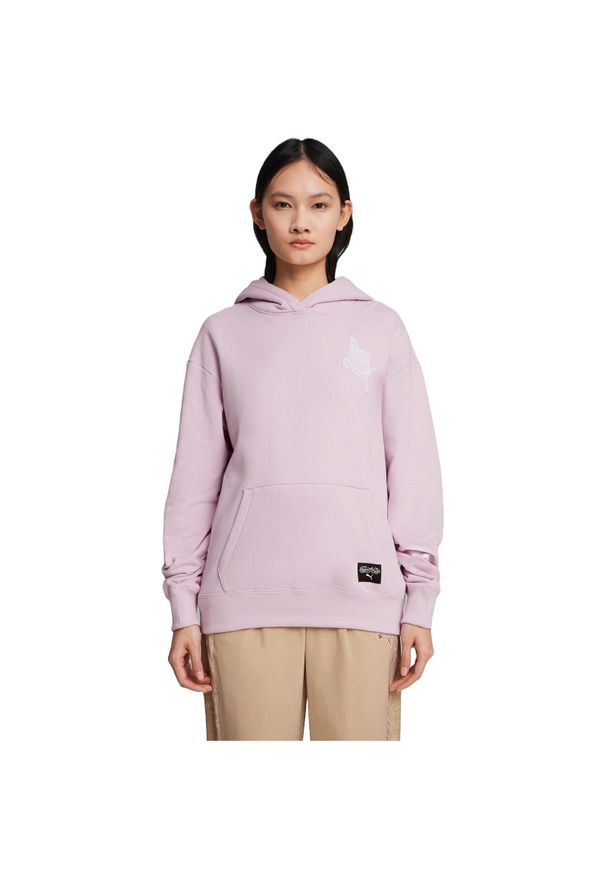 Bluza z kapturem damskie Puma X Sophia Chang Graphic Hoodie. Typ kołnierza: kaptur. Kolor: różowy. Materiał: bawełna, materiał