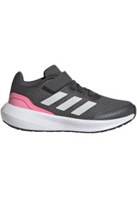 Adidas - Buty adidas RunFalcon 3.0 El K Jr HP5873 czarne. Okazja: na co dzień. Zapięcie: rzepy. Kolor: czarny. Materiał: materiał, syntetyk, guma. Szerokość cholewki: normalna. Model: Adidas Cloudfoam. Sport: bieganie #8