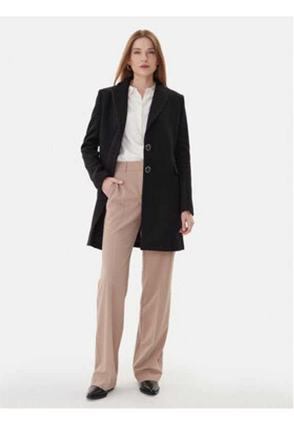 Armani Exchange Płaszcz wełniany XW000716 AF16206 UC001 Czarny Slim Fit. Kolor: czarny. Materiał: syntetyk