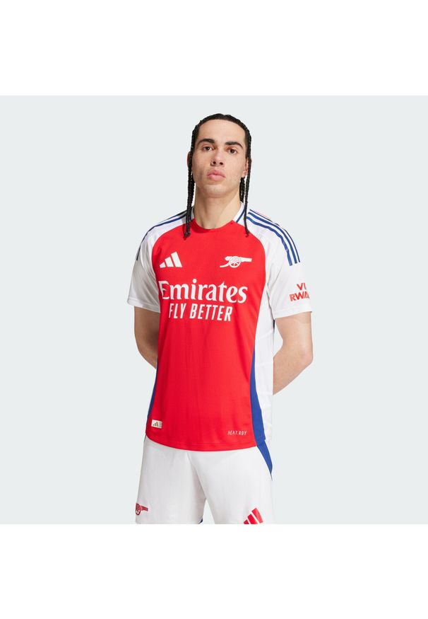 Adidas - Koszulka Arsenal 24/25 Home Authentic. Kolor: biały, czerwony, wielokolorowy. Materiał: materiał