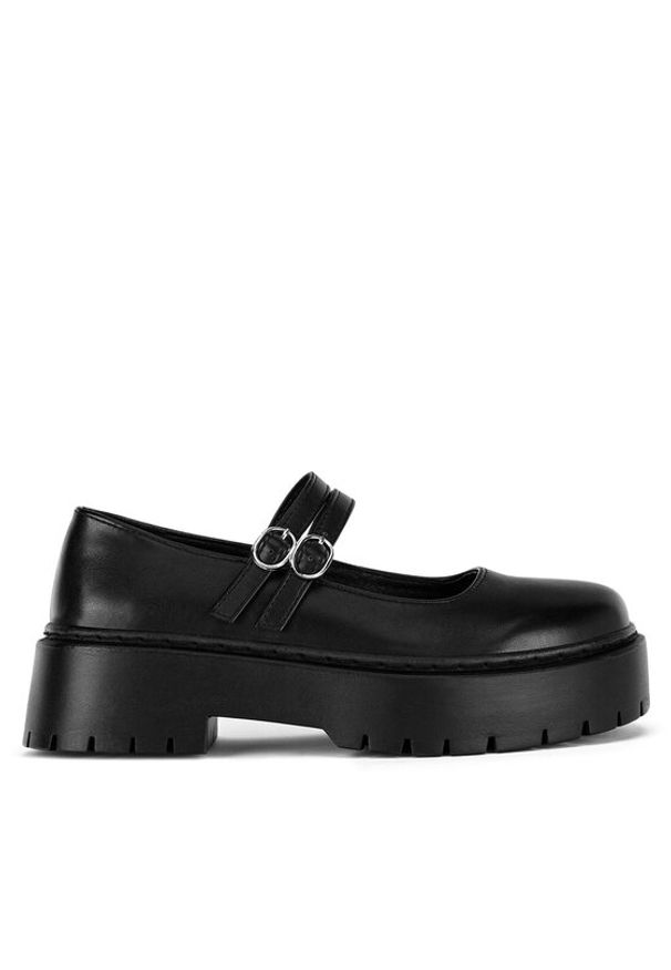 DeeZee Półbuty HY13123-36A Czarny. Kolor: czarny. Materiał: skóra