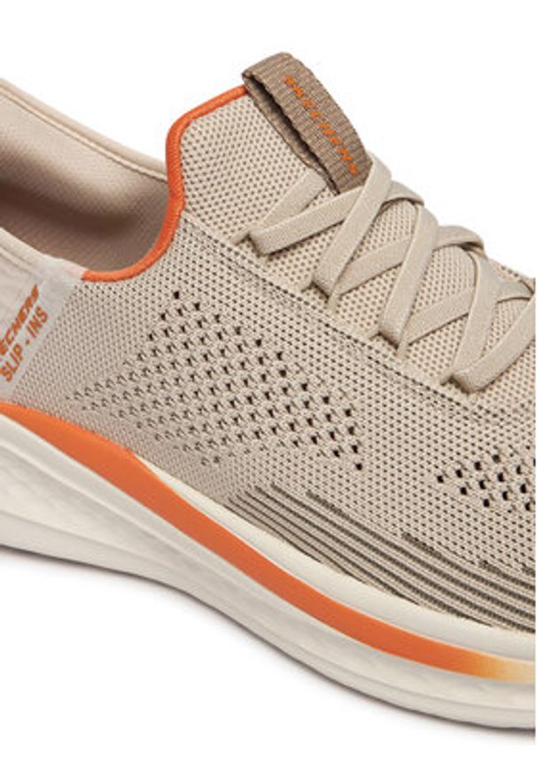 skechers - Skechers Sneakersy Slade 210810/SND Beżowy. Kolor: beżowy. Materiał: materiał