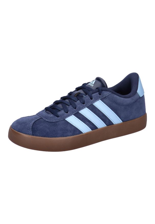 Adidas - Buty do skateboardu, dziecięce adidas VL Court 3.0. Kolor: niebieski. Materiał: zamsz, materiał. Sport: skateboard