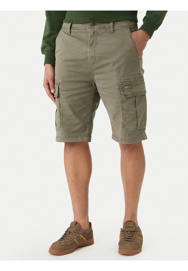Tommy Jeans Szorty materiałowe Otis DM0DM22831 Zielony Regular Fit. Kolor: zielony. Materiał: bawełna