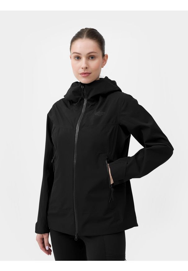 4f - 4F Kurtka trekkingowa membrana 10000 damska M. Kolor: czarny. Materiał: softshell, polar, tkanina, hardshell