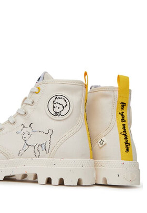 Palladium Trapery Pampa-Petit Prince 74449-180-M Biały. Kolor: biały. Materiał: materiał