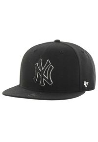 47 Brand - Czapka z daszkiem męska MLB New York Yankees No Shot Cap. Kolor: czarny. Materiał: akryl, wełna