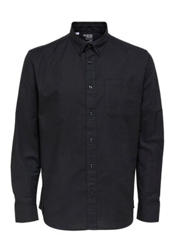 Selected Homme Koszula Rick 16077359 Czarny Regular Fit. Kolor: czarny. Materiał: bawełna