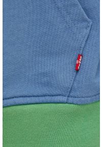Levi's® - Levi's bluza bawełniana męska wzorzysta. Okazja: na spotkanie biznesowe. Kolor: niebieski. Materiał: bawełna. Długość rękawa: raglanowy rękaw. Długość: krótkie. Styl: biznesowy #2