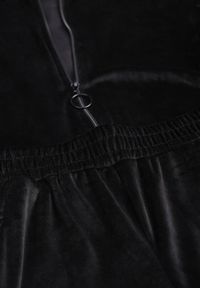Renee - Czarny Komplet Dresowy z Welurowej Dzianiny Szerokie Spodnie i Krótka Bluza Avilti. Kolor: czarny. Materiał: welur, dzianina, dresówka #6