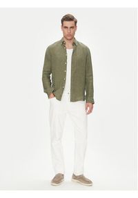 TOMMY HILFIGER - Tommy Hilfiger Koszula MW0MW34602 Zielony Regular Fit. Kolor: zielony. Materiał: len #3
