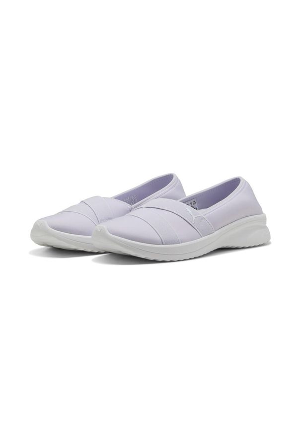Puma - Damskie sneakersy Adelina 2 PUMA Lilac Frost White Purple. Kolor: biały, wielokolorowy, fioletowy. Szerokość cholewki: normalna