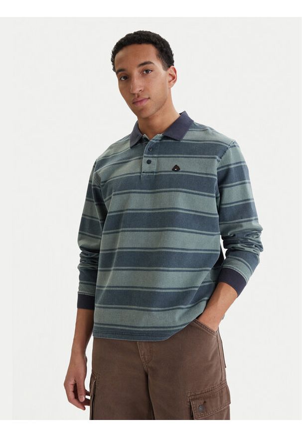 RVCA Polo KSL 23A033504 Zielony Regular Fit. Typ kołnierza: polo. Kolor: zielony. Materiał: bawełna