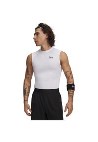 Under Armour - Top męski treningowy UNDER ARMOUR UA HG ARMOUR COMP SL. Kolor: biały. Materiał: materiał, tkanina. Długość rękawa: raglanowy rękaw #1