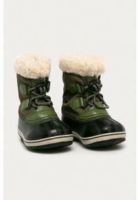 sorel - Sorel - Śniegowce dziecięce Childrens Yoot Pac. Nosek buta: okrągły. Kolor: zielony. Materiał: guma #4