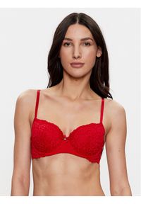 Hunkemöller Biustonosz z fiszbiną Rose 199959 Czerwony. Kolor: czerwony. Materiał: syntetyk #1