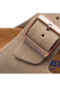 Birkenstock Klapki Arizona Bs 0951301 Szary. Kolor: szary. Materiał: zamsz, skóra