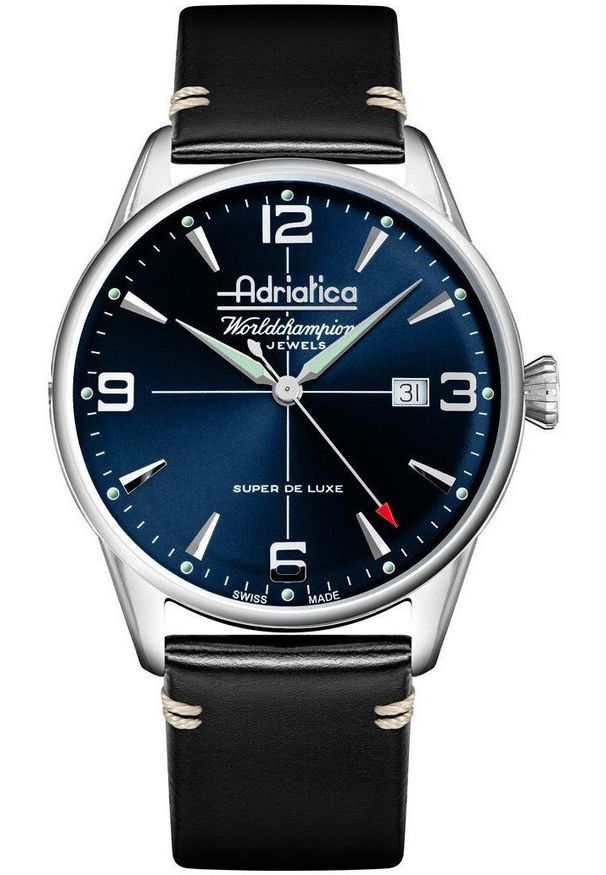 Zegarek męski Adriatica A1965.5255M czarny. Kolor: czarny