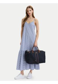TOMMY HILFIGER - Tommy Hilfiger Torebka Popette Weekender Corp AW0AW18529 Niebieski. Kolor: niebieski #1