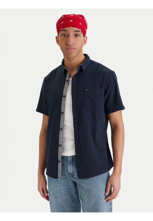 Quiksilver Koszula Time Box EQYWT04622 Granatowy Regular Fit. Kolor: niebieski. Materiał: bawełna