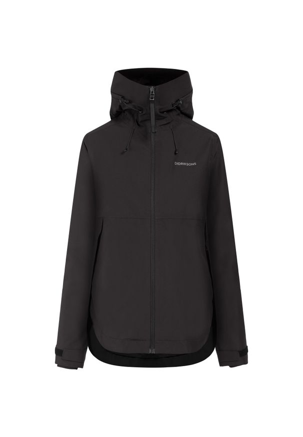 Kurtka impermeabilna damska Didriksons Jennie. Kolor: czarny. Sport: turystyka piesza