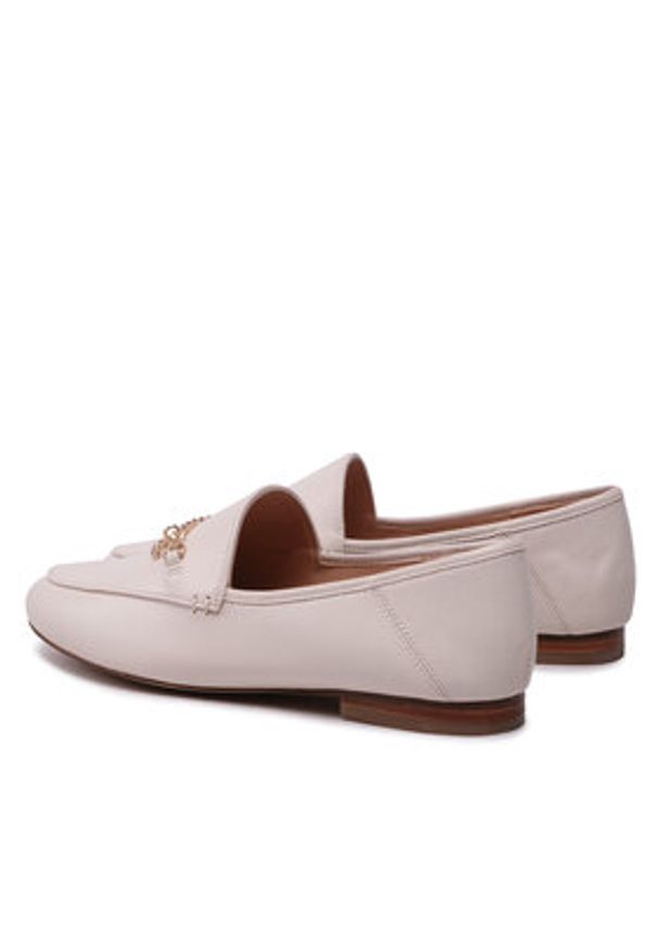 Coach Lordsy Hanna Loafer CB989 Beżowy. Kolor: beżowy. Materiał: skóra