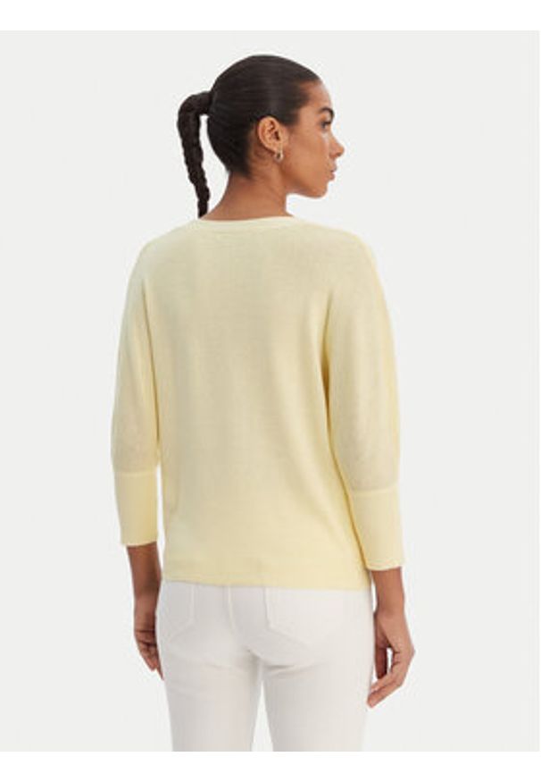 Morgan Kardigan 251-MBATSI Żółty Slim Fit. Kolor: żółty. Materiał: syntetyk