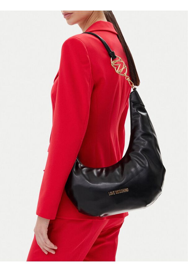 Love Moschino - LOVE MOSCHINO Torebka JC4053PP1MLF0000 Czarny. Kolor: czarny. Materiał: skórzane