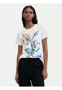 Desigual T-Shirt Zurich 26SWTK38 Biały Regular Fit. Kolor: biały. Materiał: bawełna #1