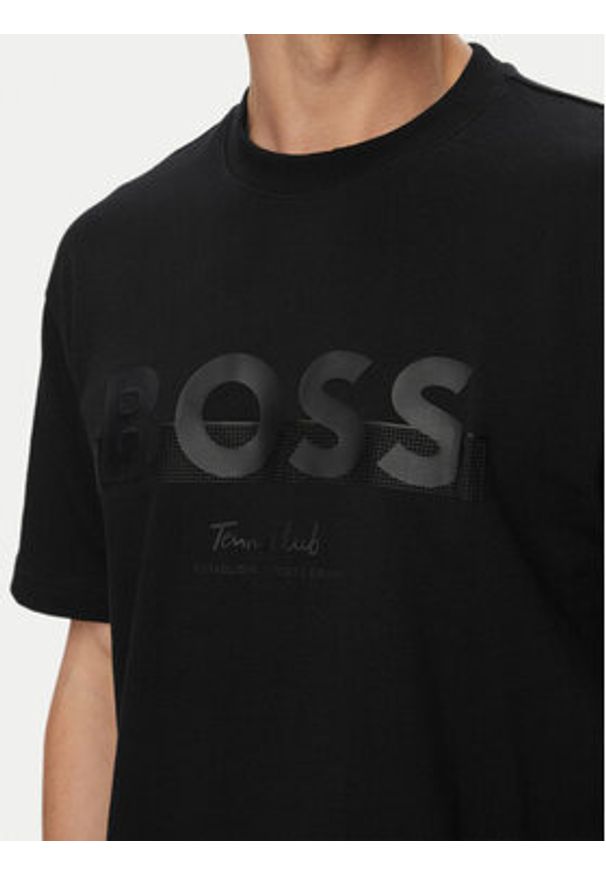 BOSS T-Shirt Ts Member Logo 50559854 Czarny Relaxed Fit. Kolor: czarny. Materiał: bawełna