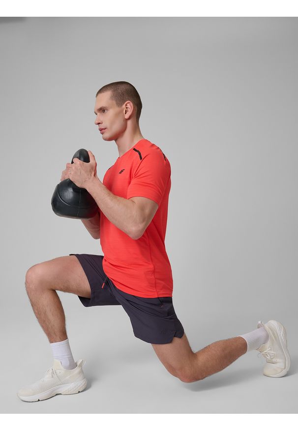 4f - 4F Spodenki treningowe szybkoschnące męskie - szare XL. Kolor: szary. Materiał: skóra, tkanina. Sport: fitness